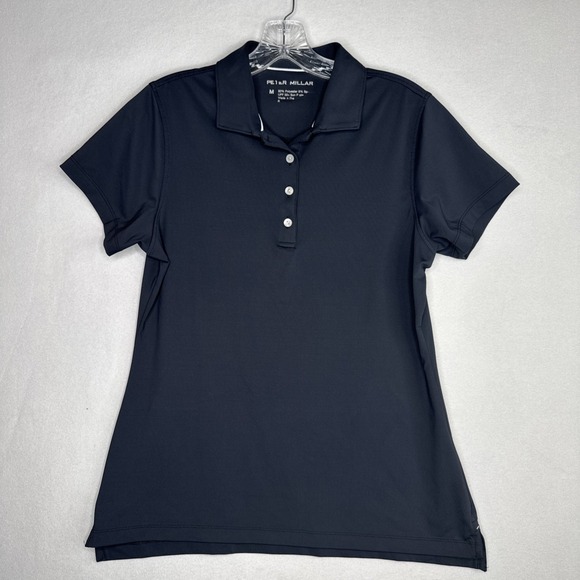 Peter Millar Other - Peter Millar Black Polo Shirt Womens M UPF 50+ Sun Protection Performance